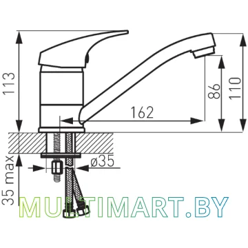 Смеситель Ferro One (BFO2A) картинка 3